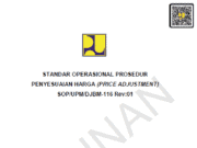 SOP/UPM/DJBM-116 Rev:01 Standar Operasional Prosedur Penyesuaian Harga (Price Adjustment)