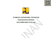 SOP/UPM/DJBM-103 Rev:01 tentang Perubahan Kontrak (Pekerjaan Konstruksi)