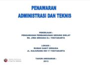 Penawaran Administrasi dan Teknis Pekerjaan Pengawasan Pembangunan Gedung
