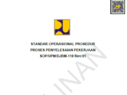 SOP/UPM/DJBM-118 Rev:01 tentang Proses Penyelesaian Pekerjaan