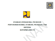 SOP/UPM/DJBM-170 Standar Operasional Prosedur Penyusunan Norma, Standar, Prosedur, dan Kriteria (NSPK)