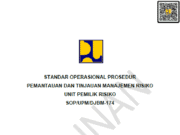 SOP/UPM/DJBM-174 Standar Operasional Prosedur Pemantauan dan Tinjauan Manajemen Risiko Unit Pemilik Risiko