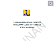 SOP/UPM/DJBM-181 tentang Standar Operasional Prosedur Pengenaan Sanksi Daftar Hitam
