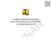 SOP/UPM/DJBM-86 Rev:01 tentang Standar Operasional Prosedur Penggantian Tenaga Ahli Profesional