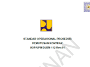 SOP/UPM/DJBM-112 Rev:01 tentang Standar Operasional Prosedur Pemutusan Kontrak