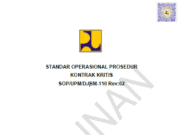 SOP/UPM/DJBM-110 Rev:02 tentang Standar Operasional Prosedur Kontrak Kritis