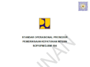 SOP/UPM/DJBM-184 tentang Standar Operasional Prosedur Pemeriksaan Kepatuhan Intern