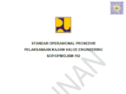 SOP/UPM/DJBM-192 tentang Standar Operasional Prosedur Pelaksanaan Kajian Value Engineering