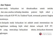 Studi Kelayakan Bijih Nikel