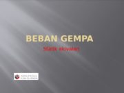 Beban Gempa Statik Ekivalen