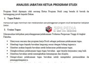 ANALISIS JABATAN KETUA PROGRAM STUDI