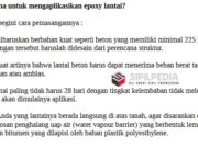 Metode Lantai Epoxy