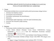 Kriteria Desain Bangunan Bawah Jembatan Gantung Pejalan Kaki Simetris dan Asimetris