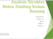 Analisis Struktur Beton Dinding Kolam Renang