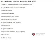 10 LANGKAH UTAMA ANALISA SAP 2000