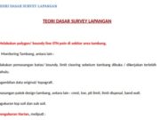 TEORI DASAR SURVEY LAPANGAN
