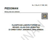 11 Rev:01/P/BM/2021 Pedoman Klasifikasi Laboratorium Uji Bidang Jalan dan Jembatan di Direktorat Jenderal Bina Marga