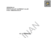 Spesifikasi Perencanaan Lansekap Jalan Pada Persimpangan (02/T/BNKT/1992)