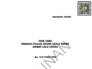 Tata Cara Prediksi Polusi Udara Skala Mikro Akibat Lalu Lintas (017/T/BM/1999)