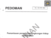 Pedoman Pemantauan Pengelolaan Lingkungan Hidup Bidang Jalan Buku 4 (No. 013/PW2004)