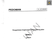 Pedoman Pengelolaan Lingkungan Hidup Bidang Jalan Buku 1 Umum (No. 08/BM/2005)