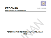 07/P/BM/2023 Pedoman Perencanaan Teknis Fasilitas Pejalan Kaki