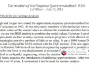 Termination of the Response Spectrum Method – RSM