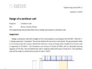 Design of a cantilever wall