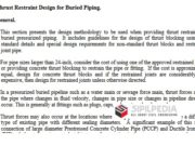 Thrust Restraint Design for Buried Piping.