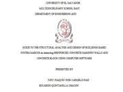 GUIDE TO THE STRUCTURAL ANALYSIS AND DESIGN OF BUILDINGS BASED SYSTEM MARCOS an interacting REINFORCED CONCRETE MASONRY WALLS AND CONCRETE BLOCK USING COMPUTER SOFTWARE