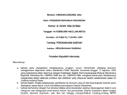 UNDANG-UNDANG (UU) PRESIDEN REPUBLIK INDONESIA NO 5 TAHUN 1962 (5/1962) 14 FEBRUARI 1962 (JAKARTA) LN 1962/10; TLN NO. 2387 PERUSAHAAN DAERAH PERUSAHAAN DAERAH