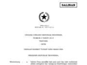 UNDANG-UNDANG REPUBLIK INDONESIA NOMOR 6 TAHUN 2014 TENTANG DESA