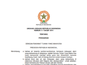 UNDANG-UNDANG REPUBLIK INDONESIA NOMOR 11 TAHUN 1974 TENTANG PENGAIRAN
