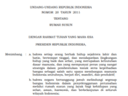 UNDANG-UNDANG REPUBLIK INDONESIA NOMOR 20 TAHUN 2011 TENTANG RUMAH SUSUN