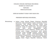 UNDANG-UNDANG REPUBLIK INDONESIA NOMOR 26 TAHUN 2007 TENTANG PENATAAN RUANG