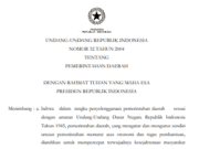UNDANG-UNDANG REPUBLIK INDONESIA NOMOR 32 TAHUN 2004 TENTANG PEMERINTAHAN DAERAH