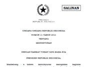 UNDANG-UNDANG REPUBLIK INDONESIA NOMOR 11 TAHUN 2014 TENTANG KEINSINYURAN