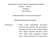 RANCANGAN UNDANG-UNDANG REPUBLIK INDONESIA NOMOR TAHUN TENTANG CIPTA KERJA