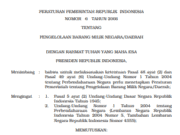 PERATURAN PEMERINTAH REPUBLIK INDONESIA NOMOR 6 TAHUN 2006 TENTANG PENGELOLAAN BARANG MILIK NEGARA/DAERAH