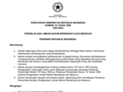 PERATURAN PEMERINTAH REPUBLIK INDONESIA NOMOR 18 TAHUN 1999 TENTANG PENGELOLAAN LIMBAH BAHAN BERBAHAYA DAN BERACUN