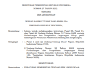 PERATURAN PEMERINTAH REPUBLIK INDONESIA NOMOR 27 TAHUN 2012 TENTANG IZIN LINGKUNGAN