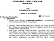 SPESIFIKASI TEKNIS PEKERJAAN LANDSCAPE_PERSIAPAN/PRELIMINARY