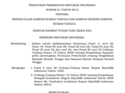 PERATURAN PEMERINTAH REPUBLIK INDONESIA NOMOR 81 TAHUN 2012 TENTANG PENGELOLAAN SAMPAH RUMAH TANGGA DAN SAMPAH SEJENIS SAMPAH RUMAH TANGGA