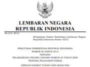 PERATURAN PEMERINTAH REPUBLIK INDONESIA NOMOR 96 TAHUN 2012 TENTANG PELAKSANAAN UNDANG-UNDANG NOMOR 25 TAHUN 2009 TENTANG PELAYANAN PUBLIK