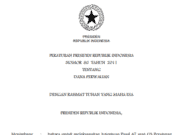 PERATURAN PRESIDEN REPUBLIK INDONESIA NOMOR 80 TAHUN 2011 TENTANG DANA PERWALIAN