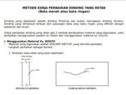 METODE KERJA PERBAIKAN DINDING YANG RETAK (Bata merah atau bata ringan)