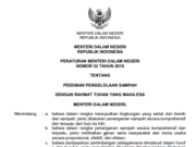 MENTERI DALAM NEGERI REPUBLIK INDONESIA PERATURAN MENTERI DALAM NEGERI NOMOR 33 TAHUN 2010 TENTANG PEDOMAN PENGELOLAAN SAMPAH