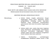 PERATURAN MENTERI NEGARA LINGKUNGAN HIDUP NOMOR 05 TAHUN 2007 TENTANG BAKU MUTU AIR LIMBAH BAGI USAHA DAN/ATAU KEGIATAN PENGOLAHAN BUAH–BUAHAN DAN/ATAU SAYURAN
