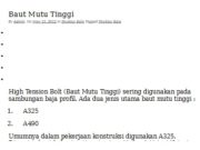 Baut Mutu Tinggi