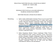 PERATURAN MENTERI NEGARA LINGKUNGAN HIDUP NOMOR 08 TAHUN 2006 TENTANG PEDOMAN PENYUSUNAN ANALISIS MENGENAI DAMPAK LINGKUNGAN HIDUP
